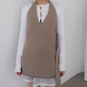 White Long Sleeve Ribbed Top with Bow Detail